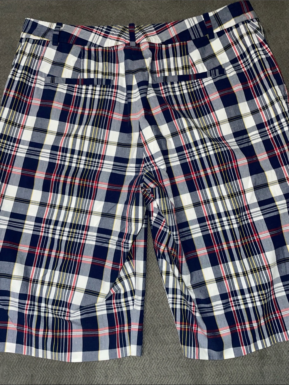 LRL Lauren Ralph Lauren Active Plaid Shorts Women 8 Red & Blue Golf Bermudas - Picture 10 of 14